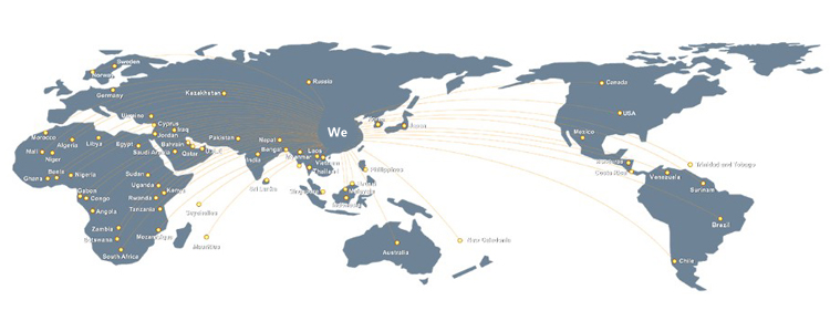 Customer distribution map